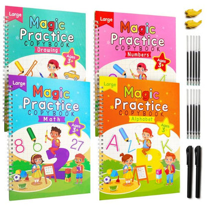 Magic Practice Copybook (4 Book + 10 Refill)