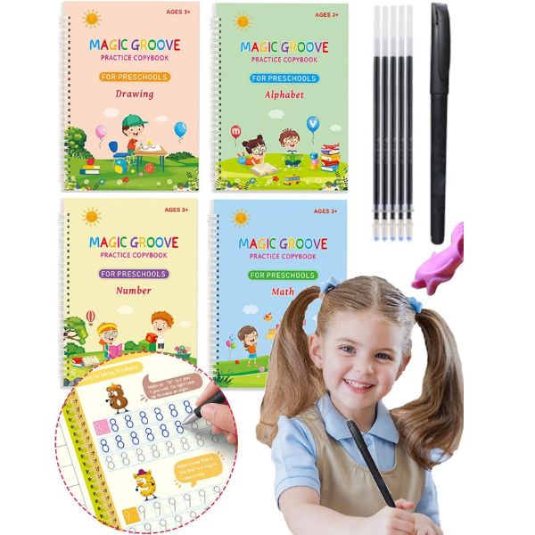Magic Practice Copybook (4 Book + 10 Refill)