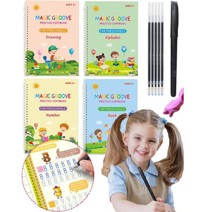Magic Practice Copybook (4 Book + 10 Refill)